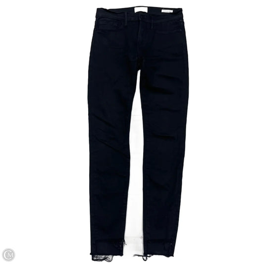 Jeans Skinny By Frame In Black, Size: 0