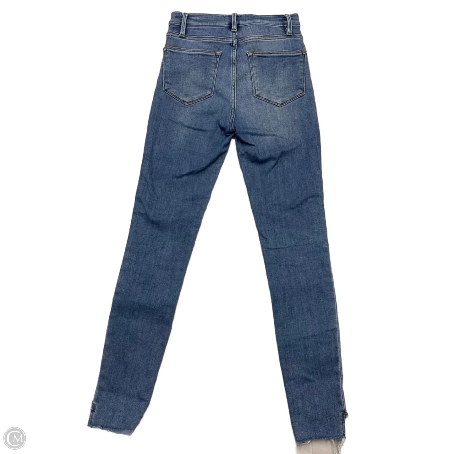 Jeans Skinny By Frame In Blue Denim, Size: 0