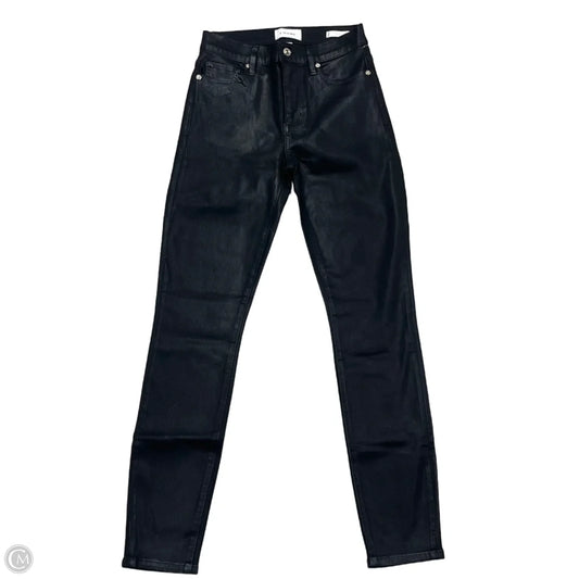 Jeans Skinny By Frame In Black, Size: 0