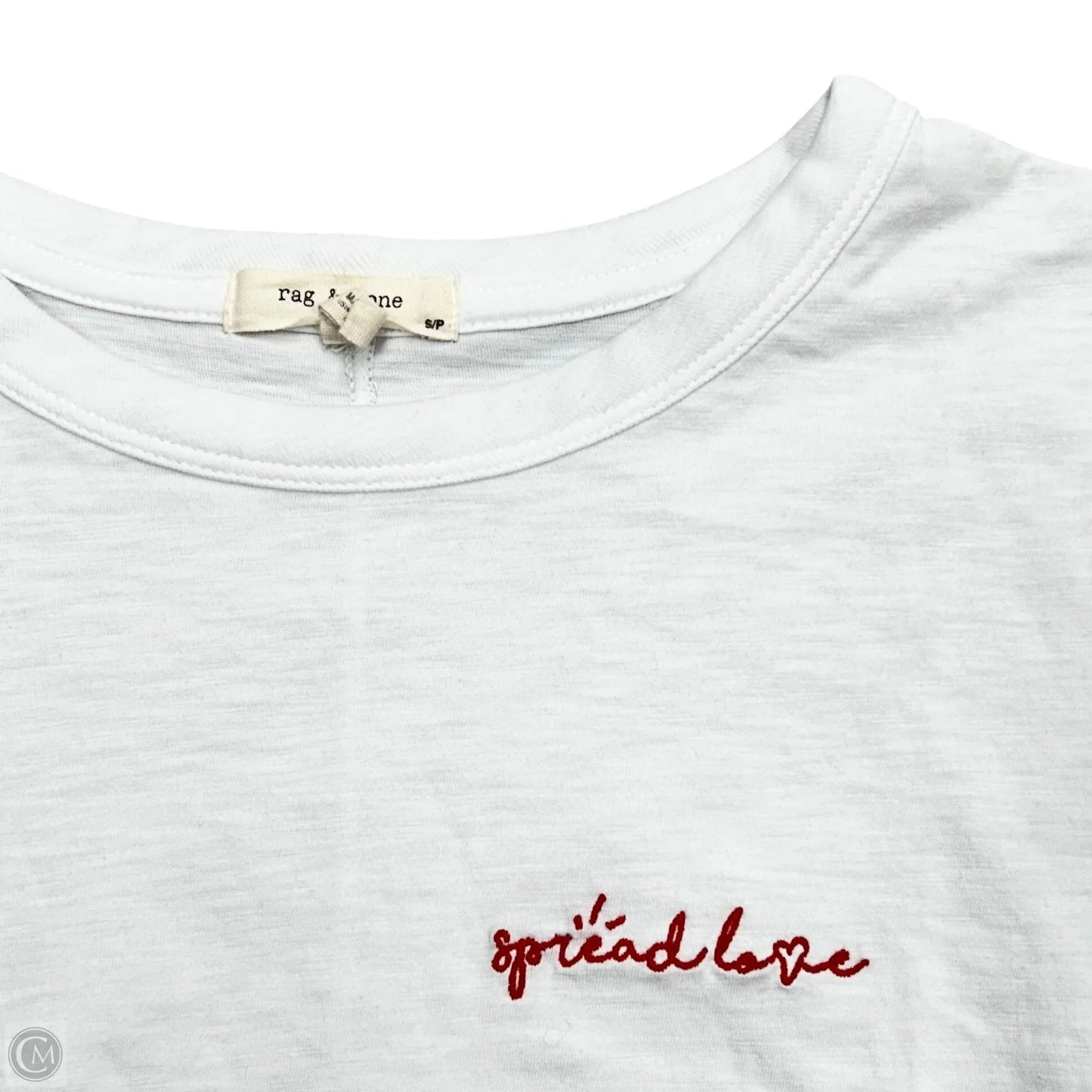 Top Short Sleeve By Rag And Bone In White, Size: S