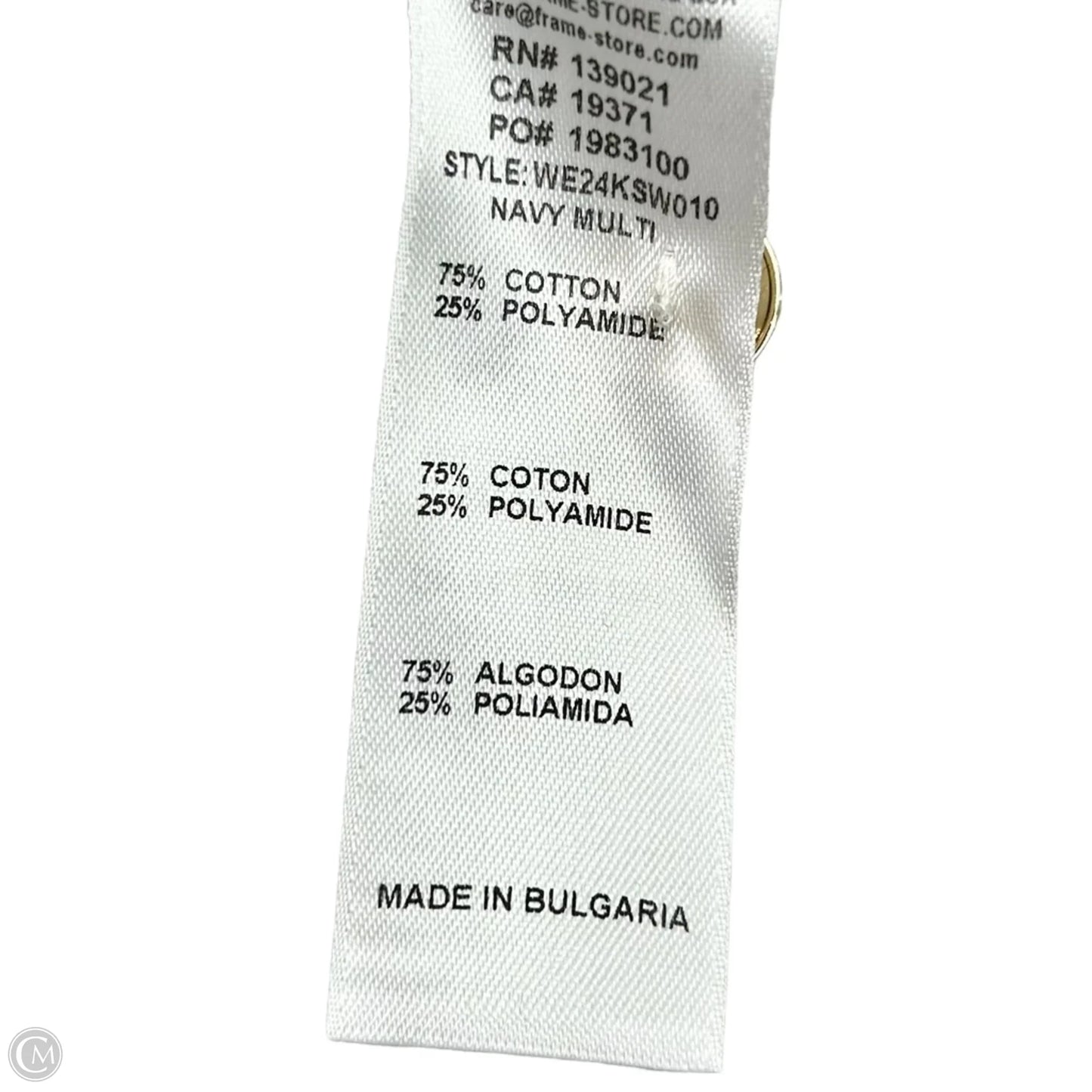 Top Sleeveless By Frame In Striped Pattern, Size: S