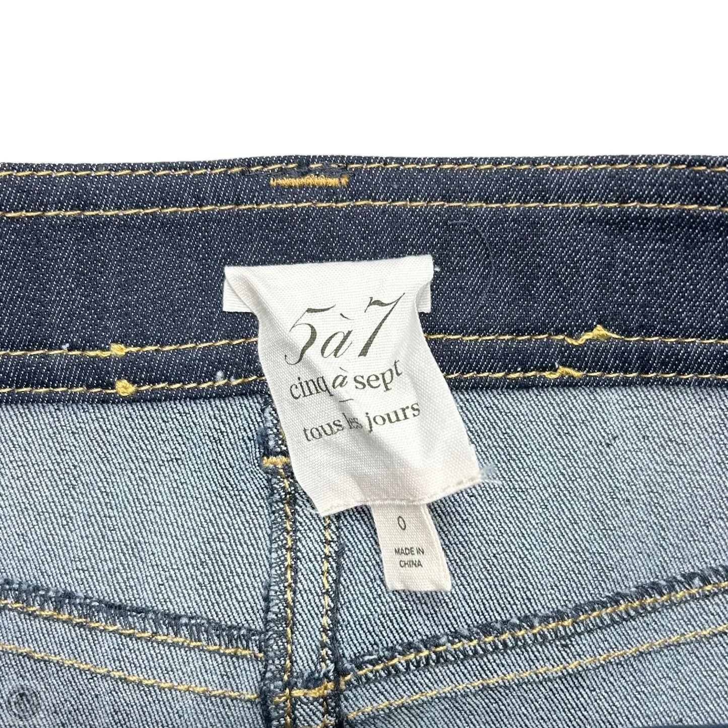 Skirt Mini & Short By Cinq A Sept In Blue Denim, Size: 0