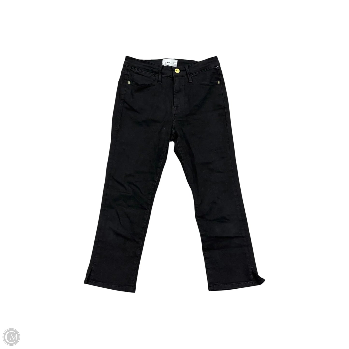 Jeans Cropped By Frame In Black, Size: 0
