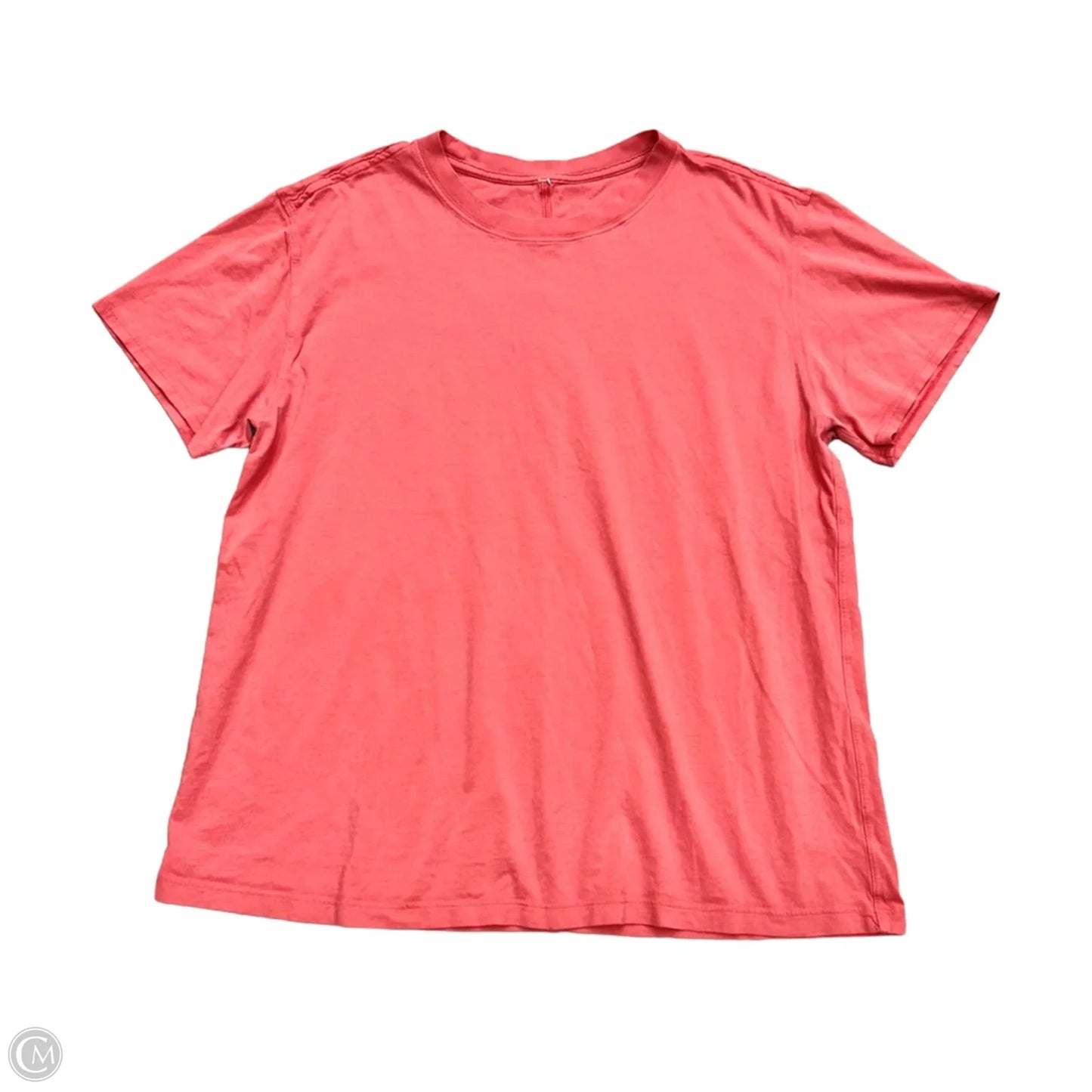 Athletic Top Short Sleeve By Lululemon In Peach, Size: S