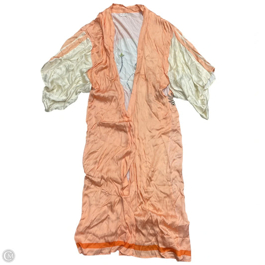 Kimono By Free People In Orange & White, Size: Osfm