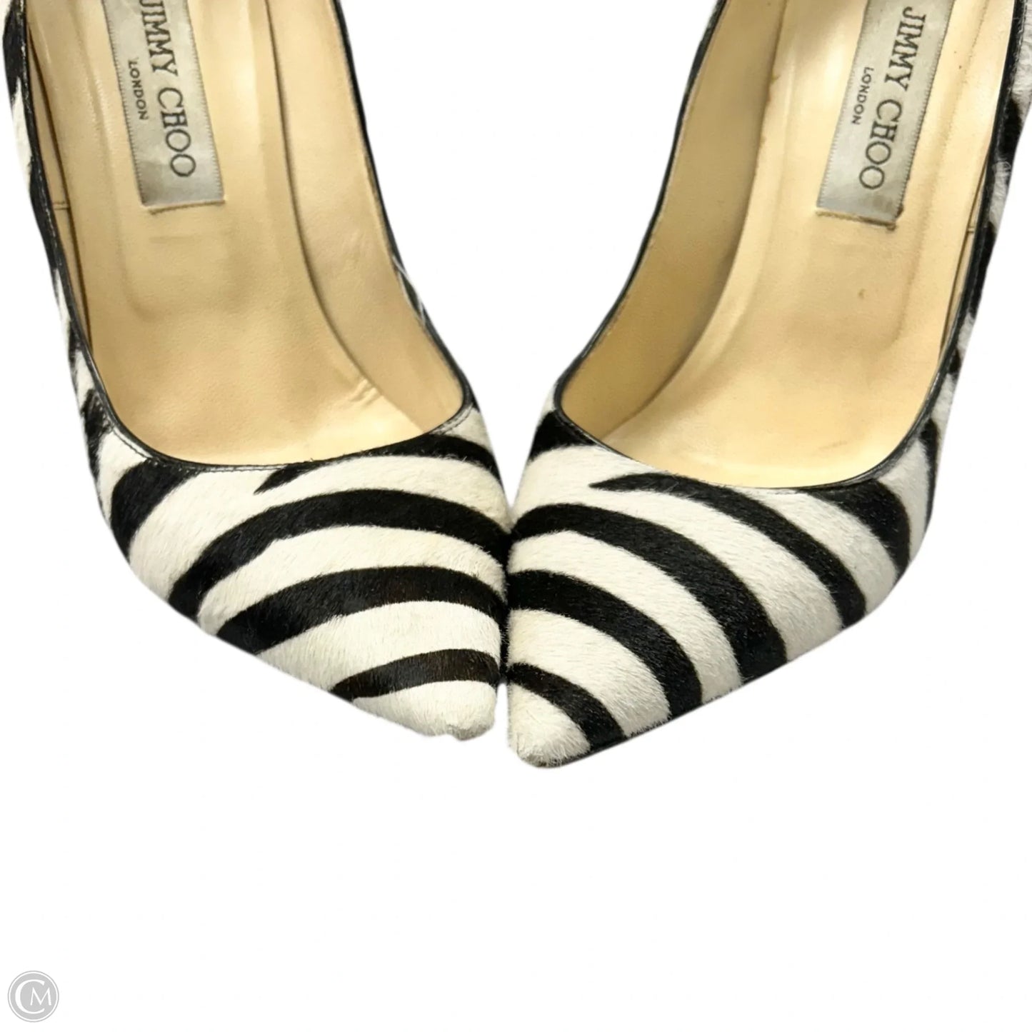 Shoes Luxury Designer By Jimmy Choo In Zebra Print, Size: 9