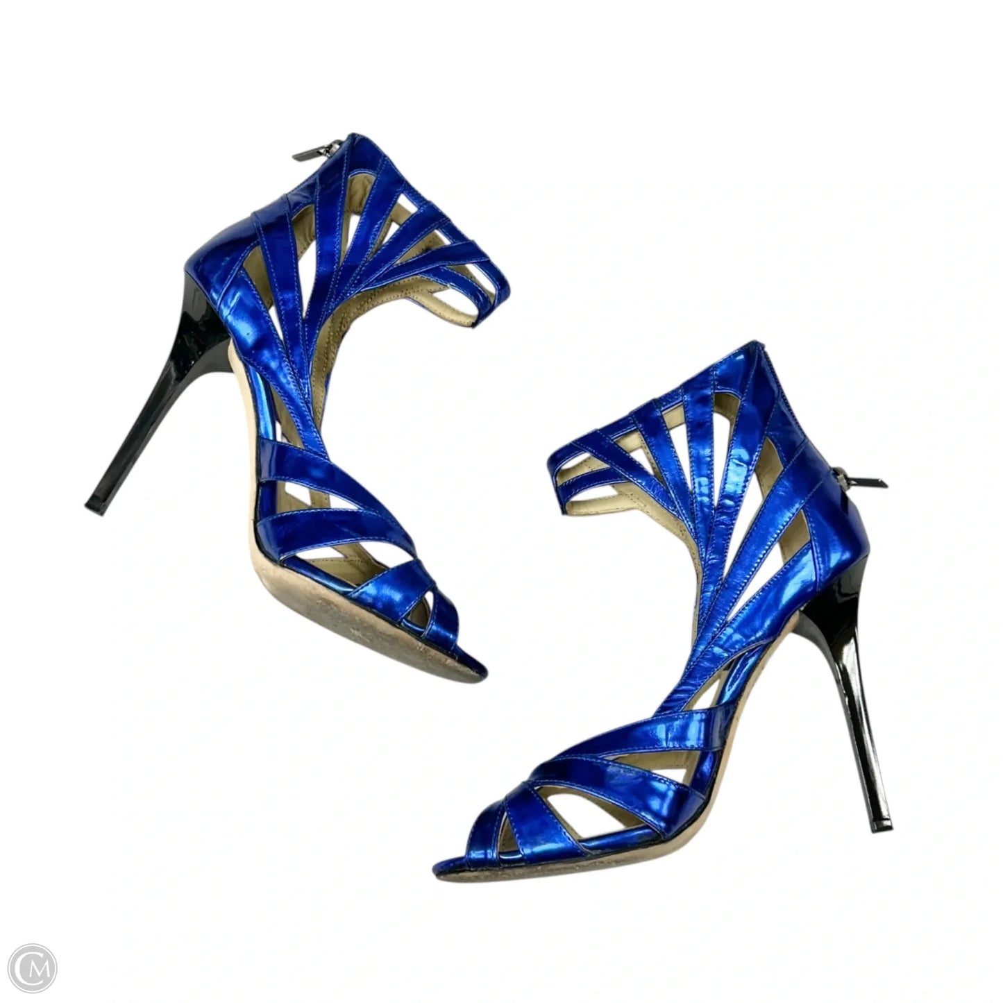 Shoes Luxury Designer By Jimmy Choo In Blue, Size: 10