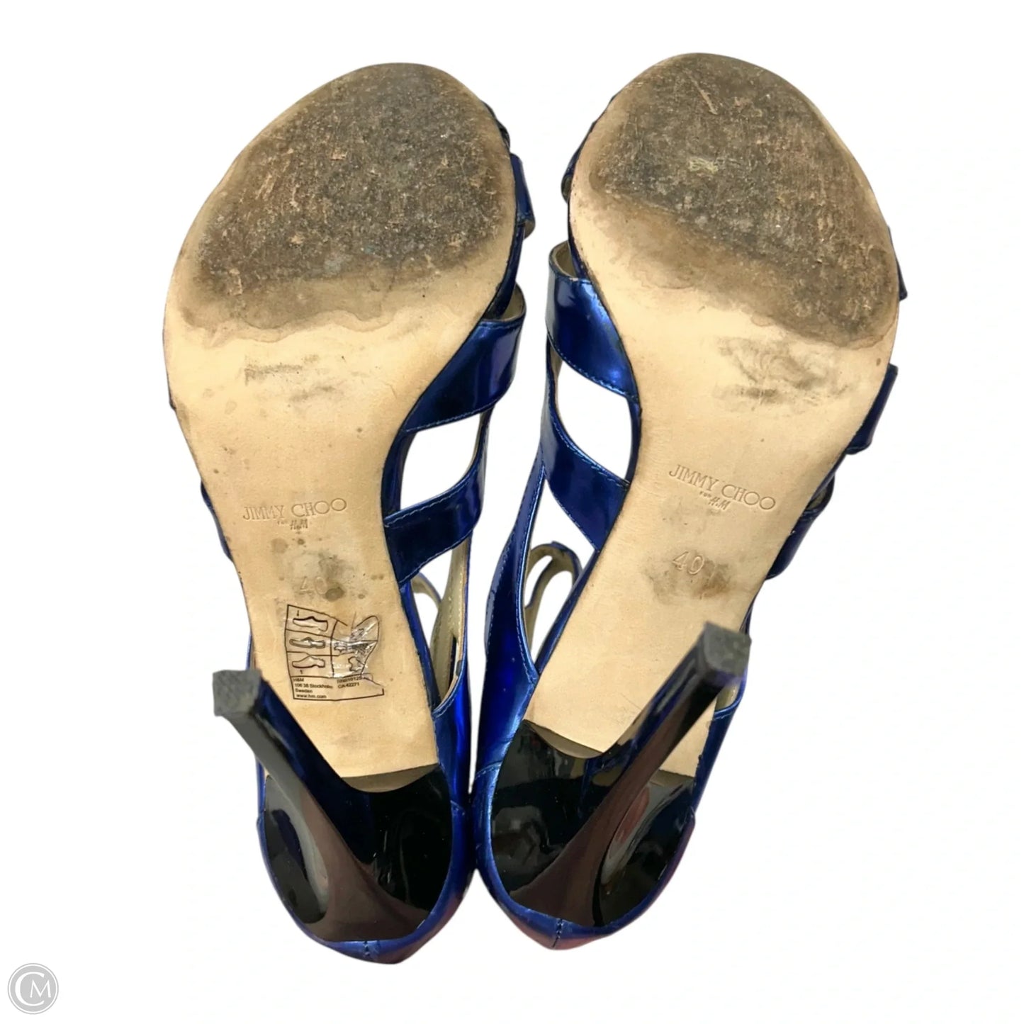 Shoes Luxury Designer By Jimmy Choo In Blue, Size: 10