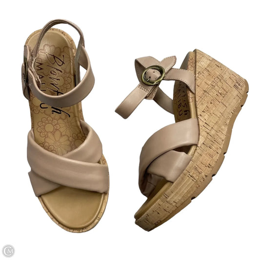 Sandals Heels Wedge By Blowfish In Beige, Size: 7.5