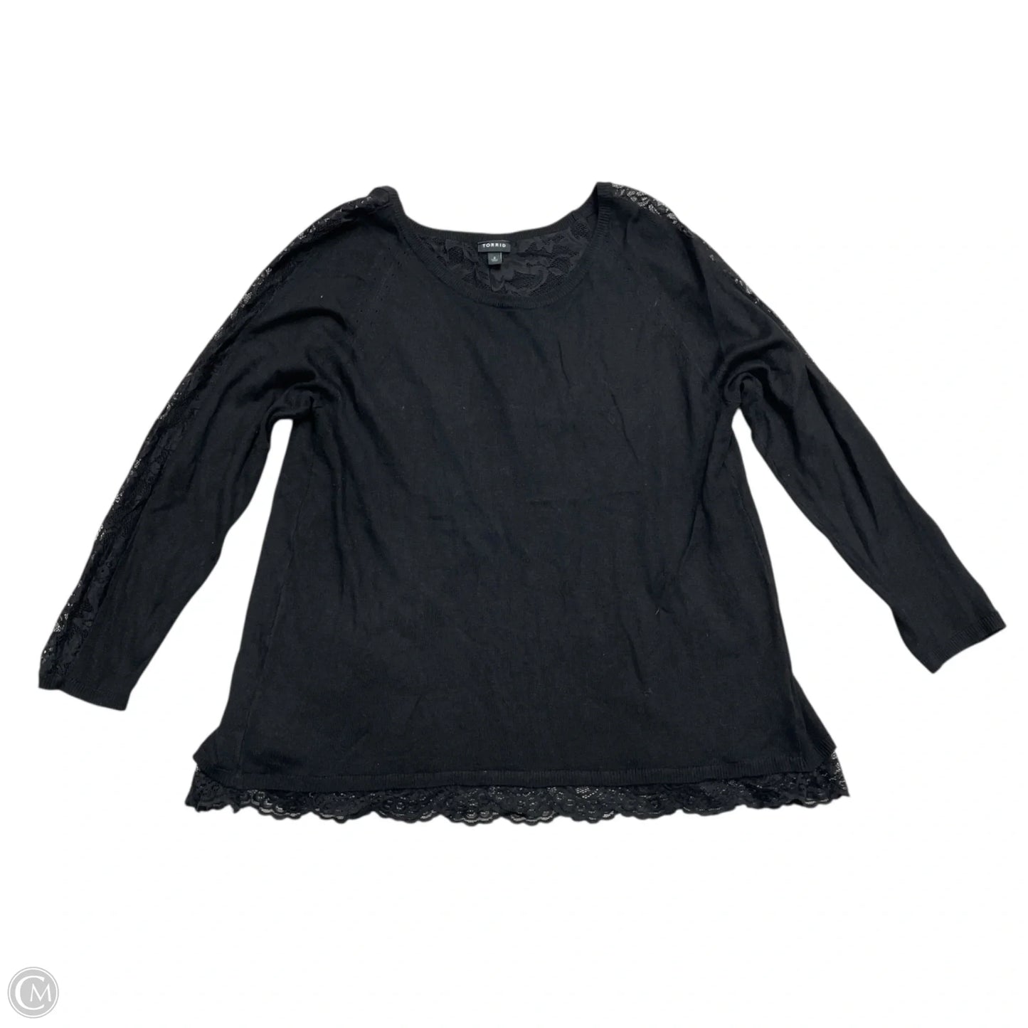 Top Long Sleeve By Torrid In Black, Size: 2x