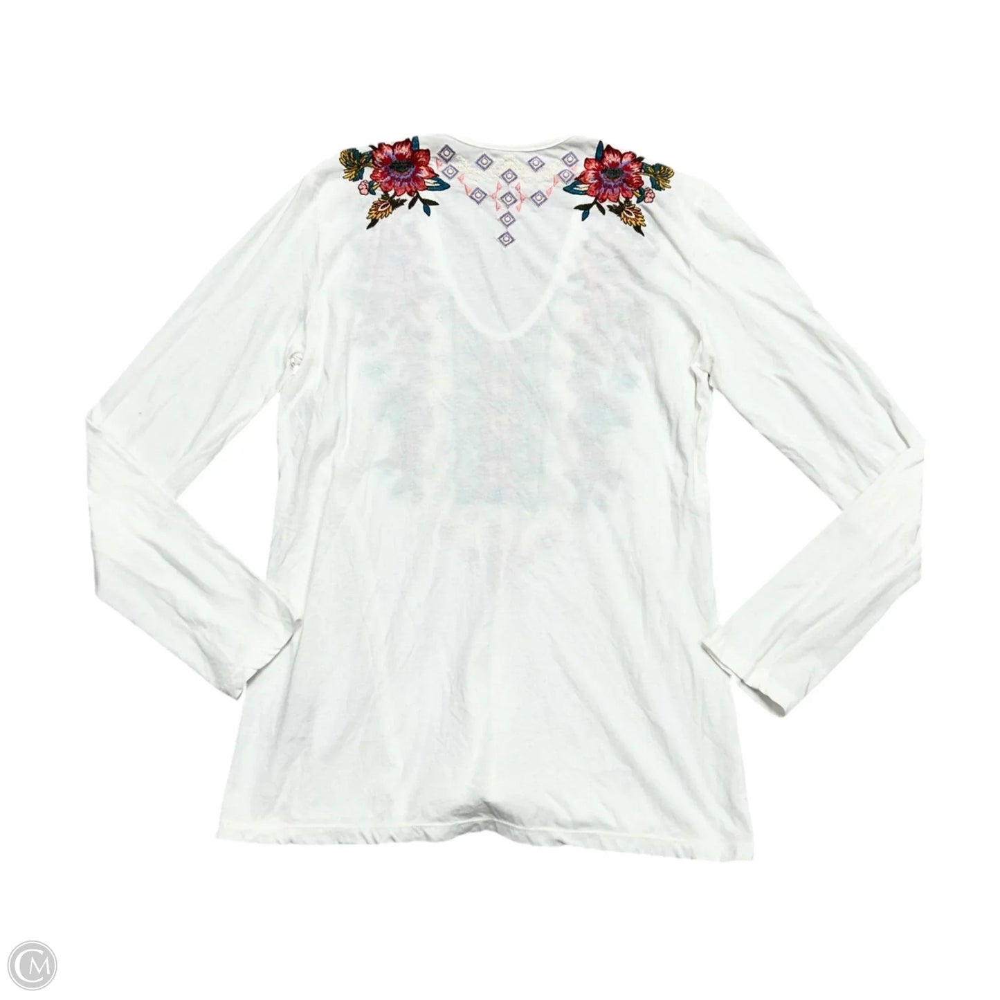 Top Long Sleeve By Johnny Was In White, Size: M
