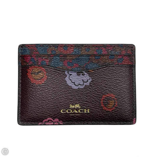Id/card Holder Designer By Coach, Size: Small