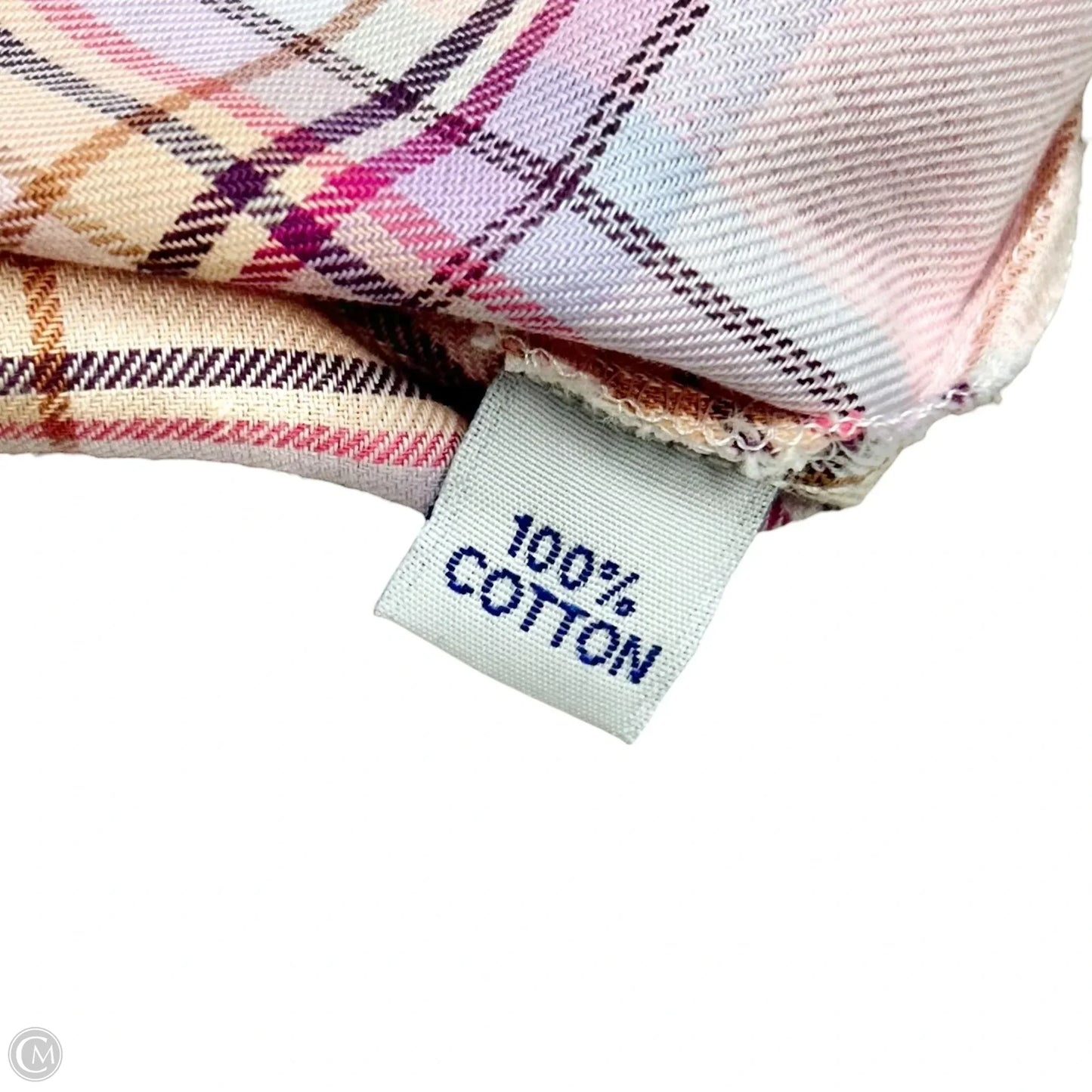 Top Long Sleeve By Barbour In Plaid Pattern, Size: M