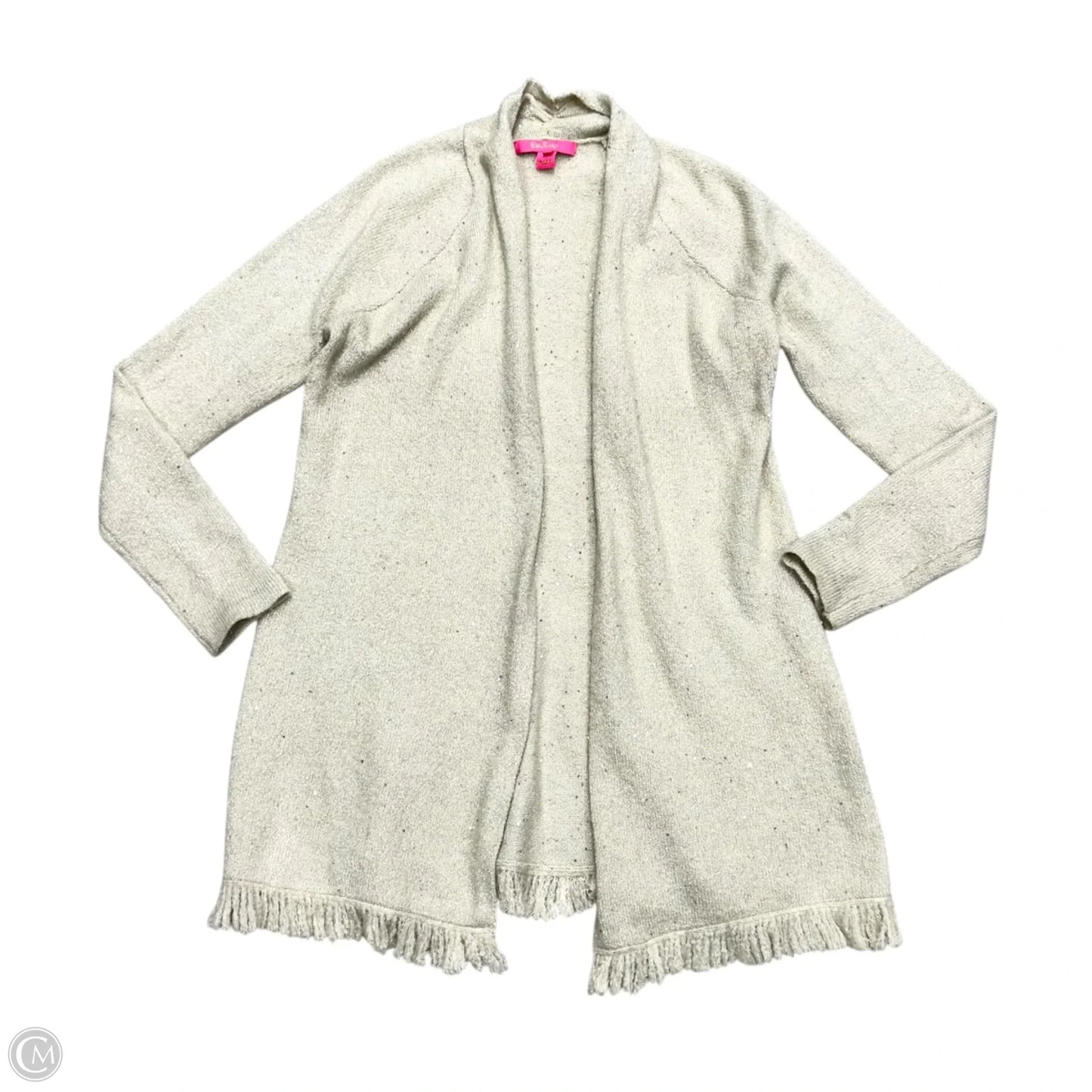 Sweater Cardigan Designer By Lilly Pulitzer In Cream, Size: S