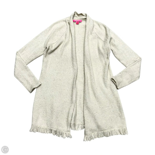 Sweater Cardigan Designer By Lilly Pulitzer In Cream, Size: S