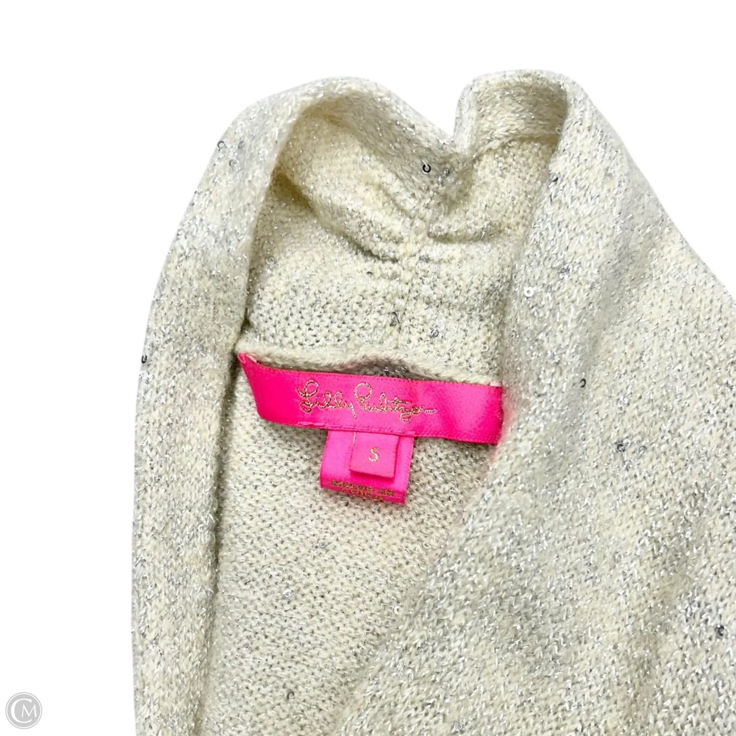 Sweater Cardigan Designer By Lilly Pulitzer In Cream, Size: S