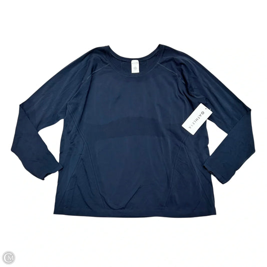 Athletic Top Long Sleeve Crewneck By Athleta In Navy, Size: 2x