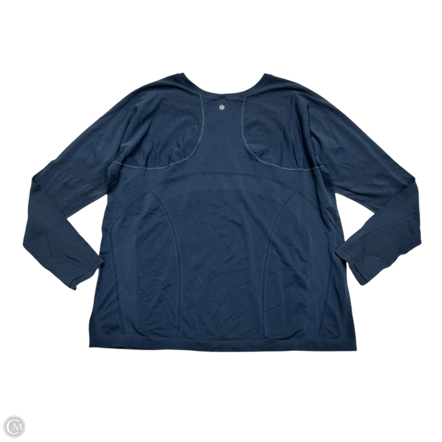 Athletic Top Long Sleeve Crewneck By Athleta In Navy, Size: 2x
