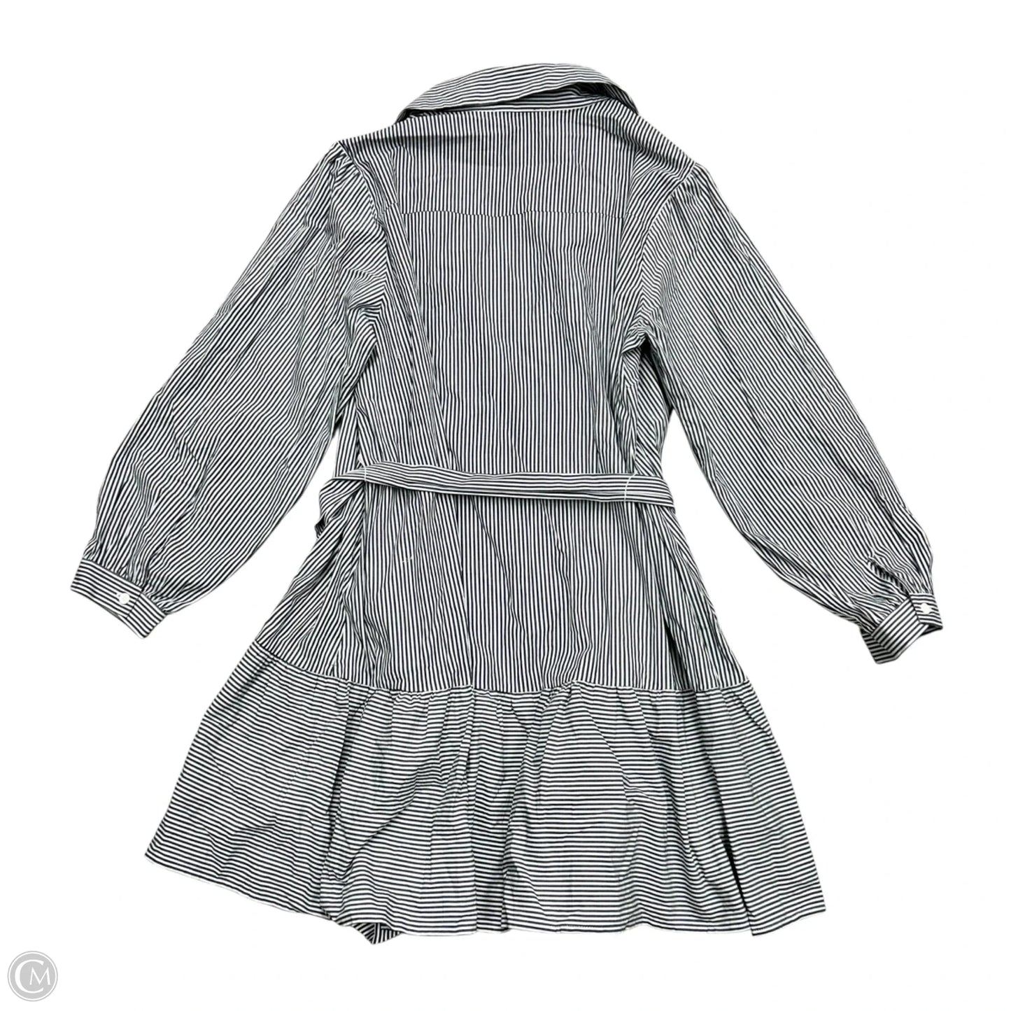 Dress Casual Midi By Eloquii In Grey & White, Size: 2x