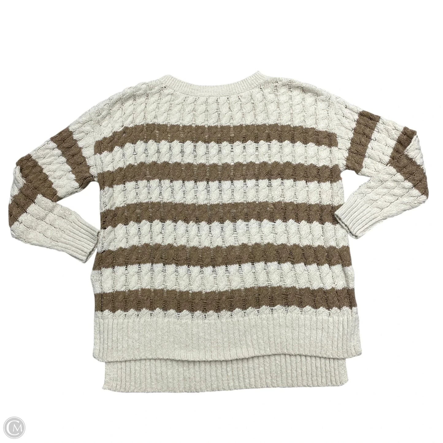Sweater By Pilcro In Tan & White, Size: S