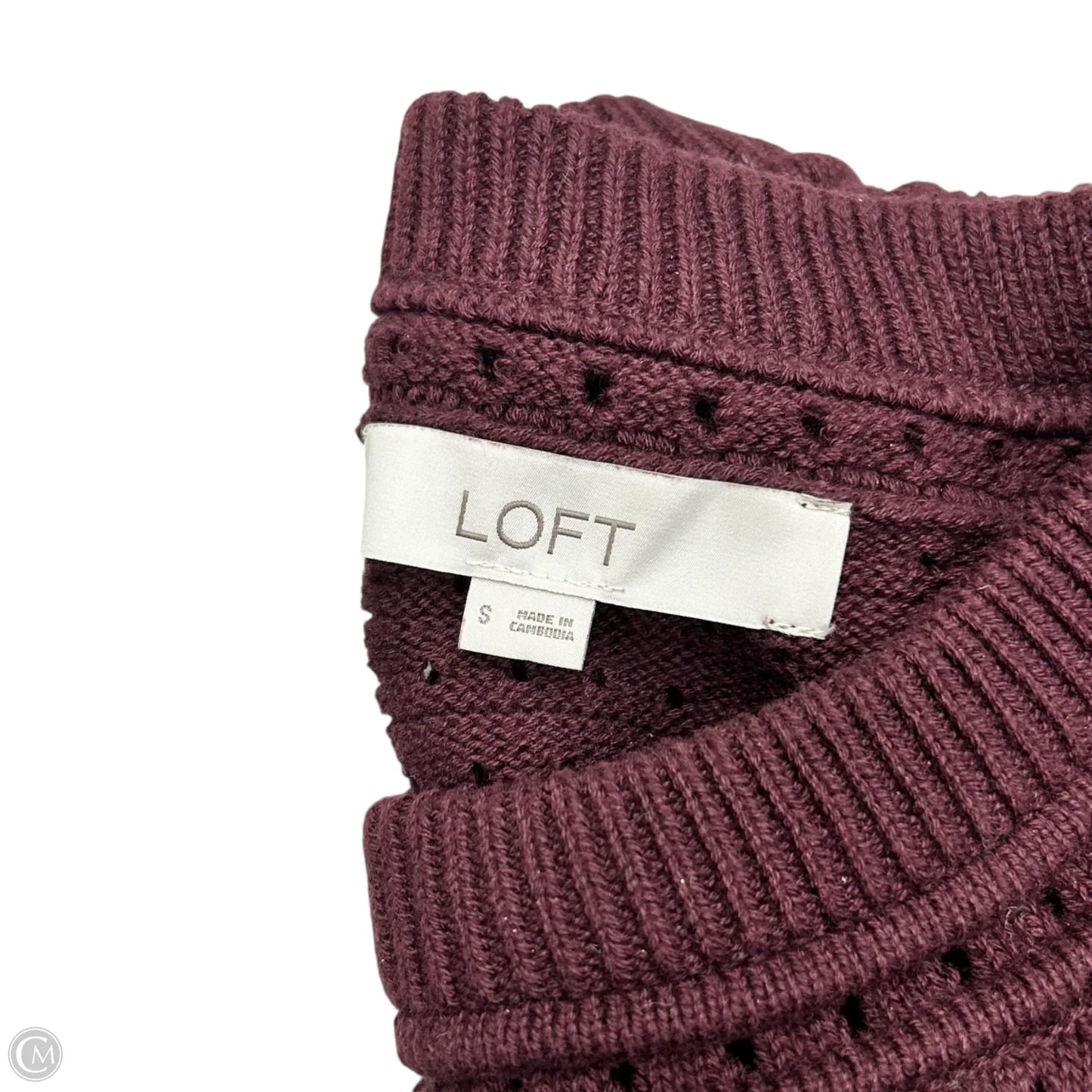 Sweater By Loft In Maroon, Size: S