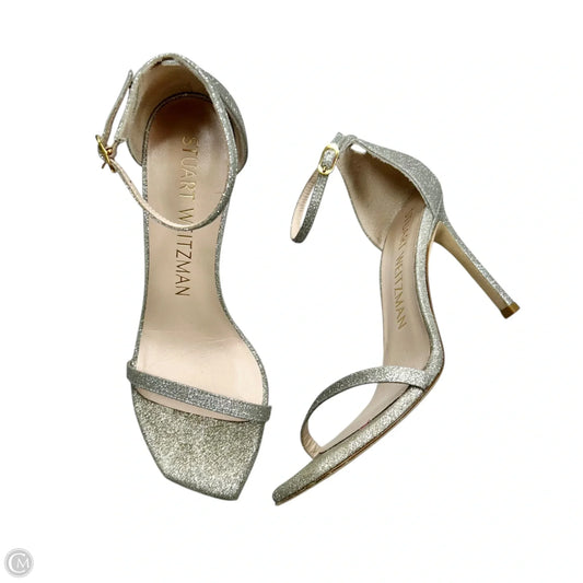 Shoes Designer By Stuart Weitzman In Silver, Size: 7