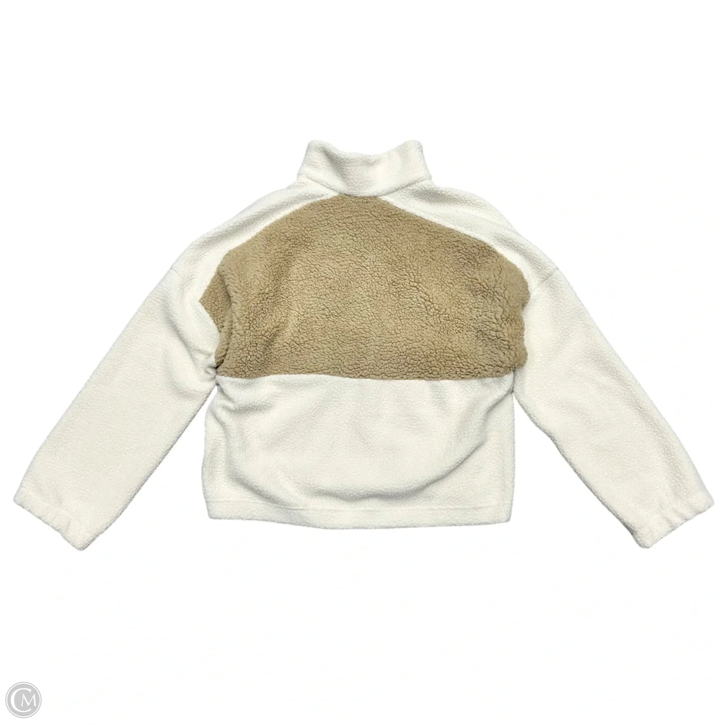 Jacket Fleece By Columbia In Tan & Cream, Size: L