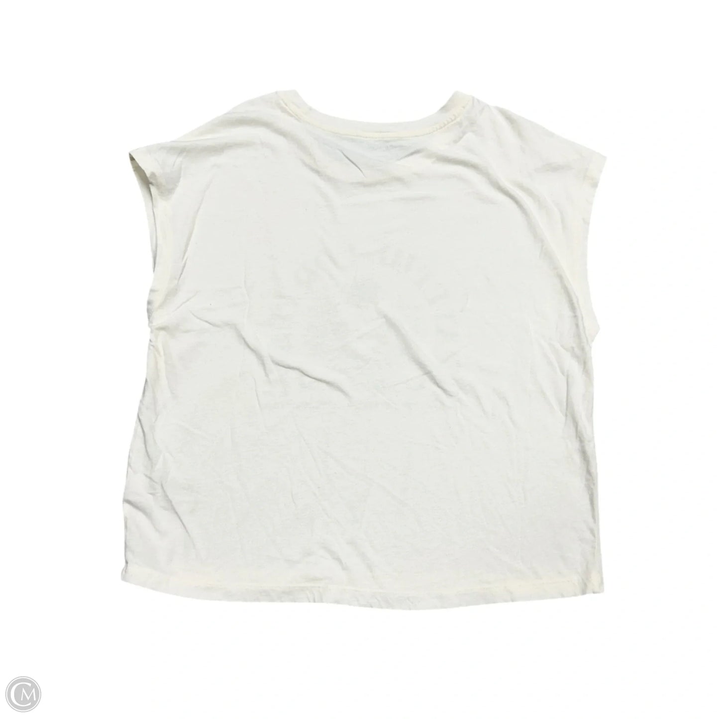 Top Short Sleeve By Anthropologie In Cream, Size: M