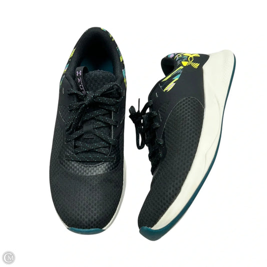 Shoes Athletic By Under Armour In Black & Yellow, Size: 8.5