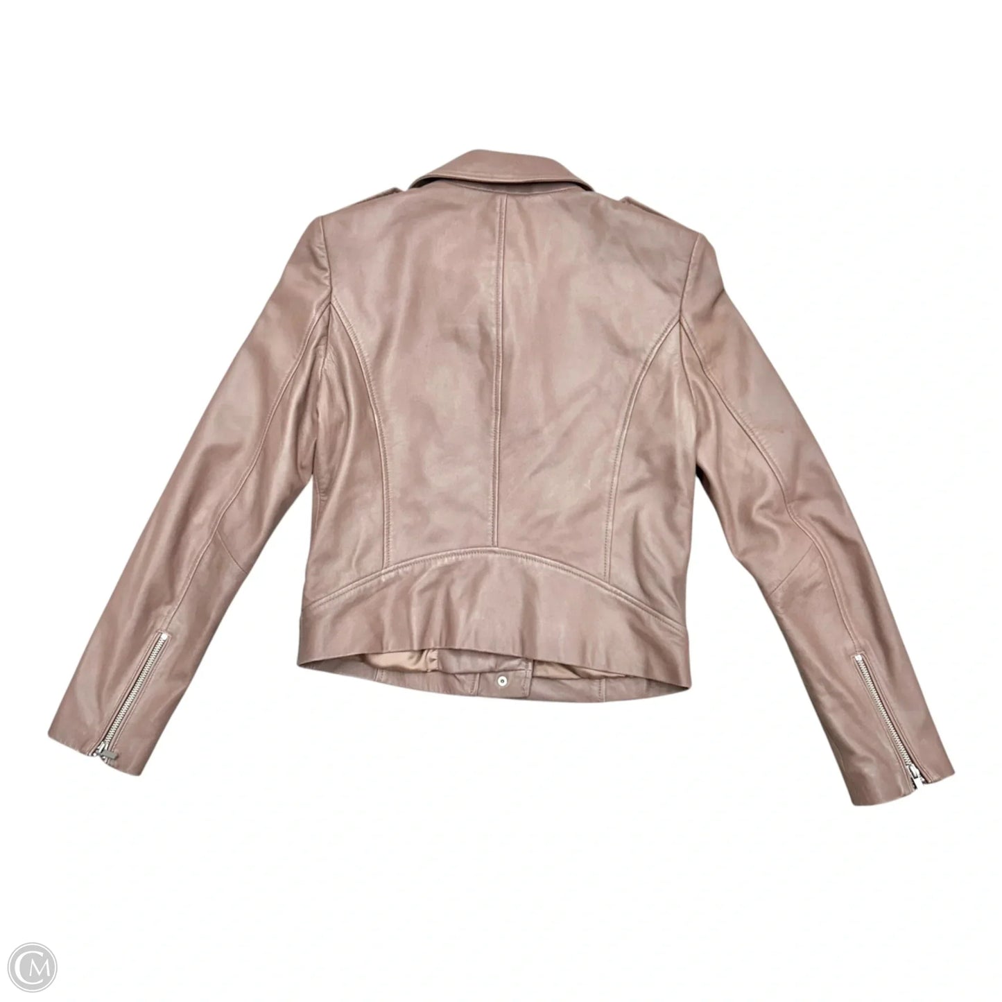 Jacket Moto By Badgley Mischka In Mauve, Size: S