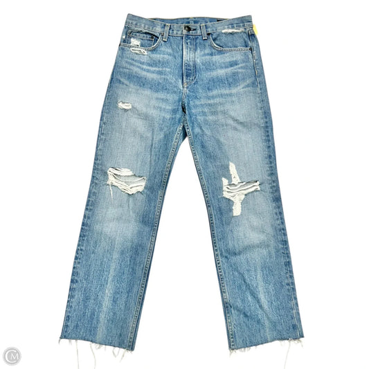 Jeans Straight By Rag And Bone In Blue Denim, Size: 6