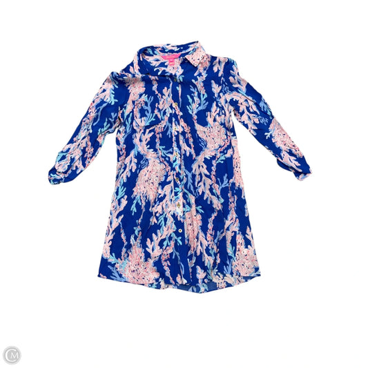 Top Long Sleeve Designer By Lilly Pulitzer In Blue Red & White, Size: Xs