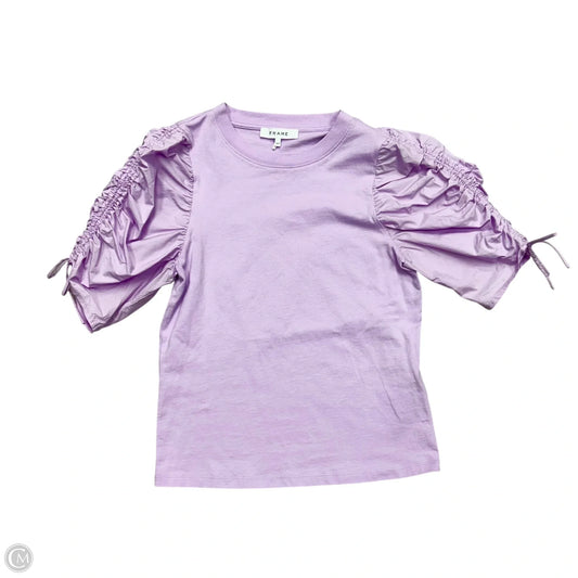 Top Short Sleeve By Frame In Purple, Size: S