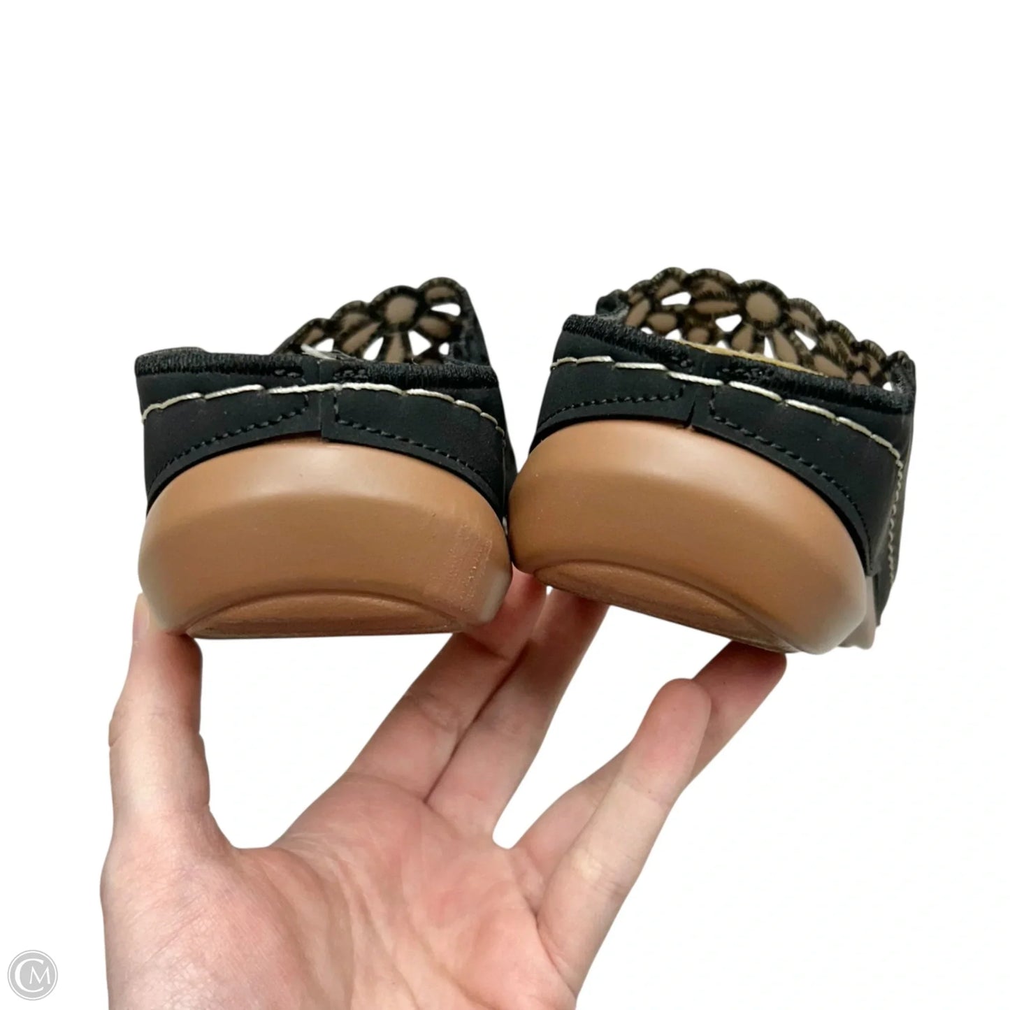 Sandals Heels Wedge In Black, Size: 7.5