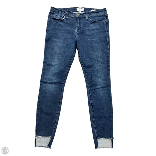 Jeans Skinny By Frame In Blue Denim, Size: 12