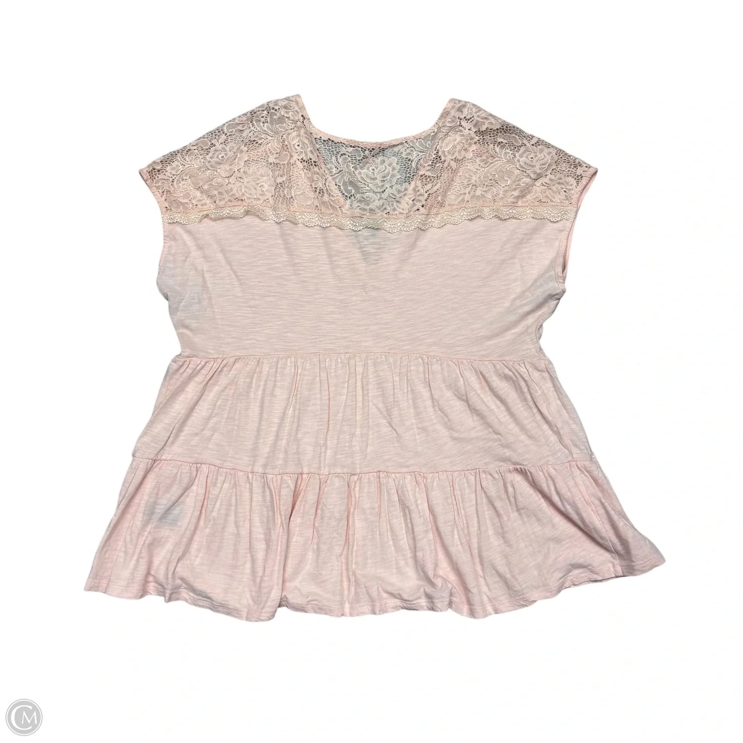 Top Short Sleeve By Torrid In Peach, Size: 2x