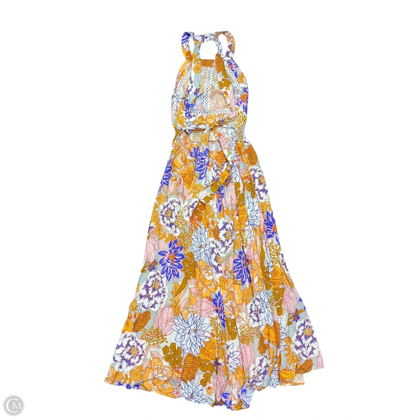 Dress Casual Midi By  In Orange & Purple, Size: M