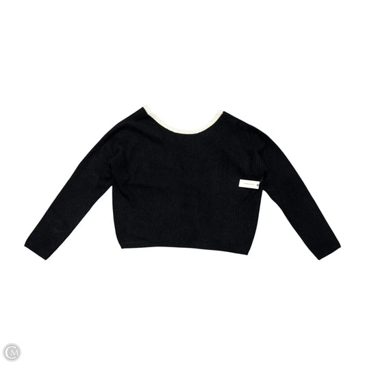 Sweater By Maeve In Black & Cream, Size: L