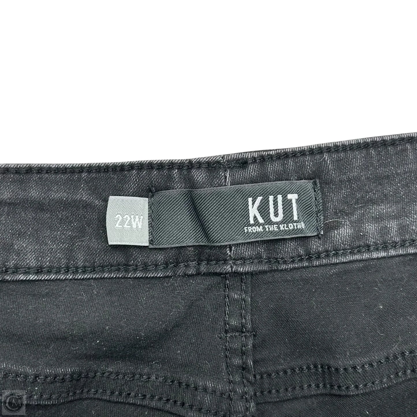 Jeans Skinny By Kut In Black Denim, Size: 22