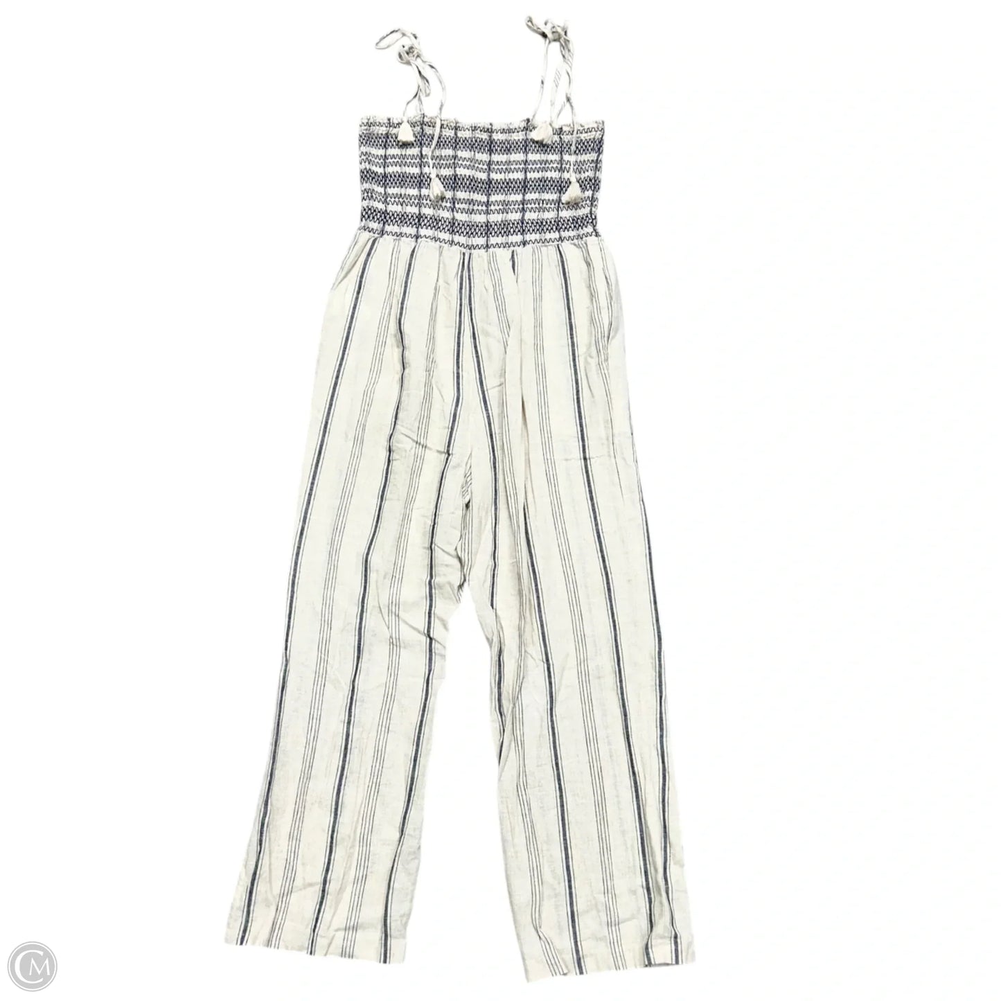 Jumpsuit By Madewell In Blue & Cream, Size: S