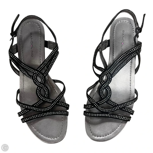 Sandals Heels Wedge By Bandolino In Black, Size: 8
