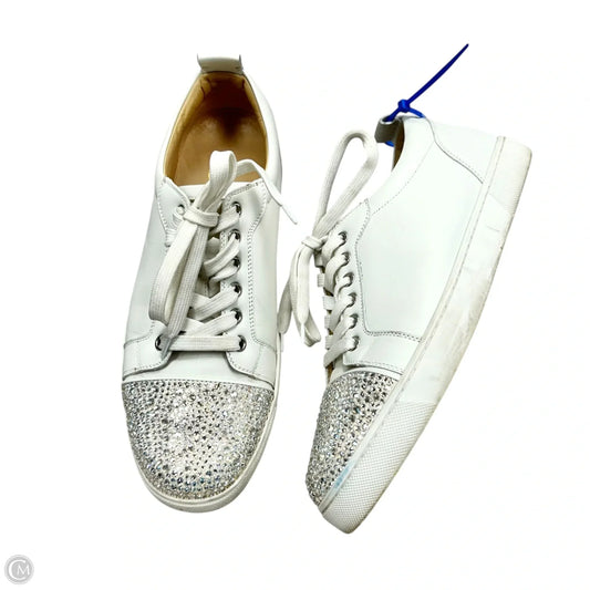 Shoes Luxury Designer By Christian Louboutin In White, Size: 10