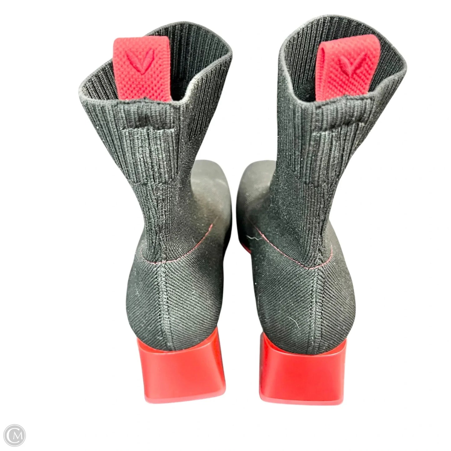 Boots Ankle Heels By Vivaia In Black & Red, Size: 7