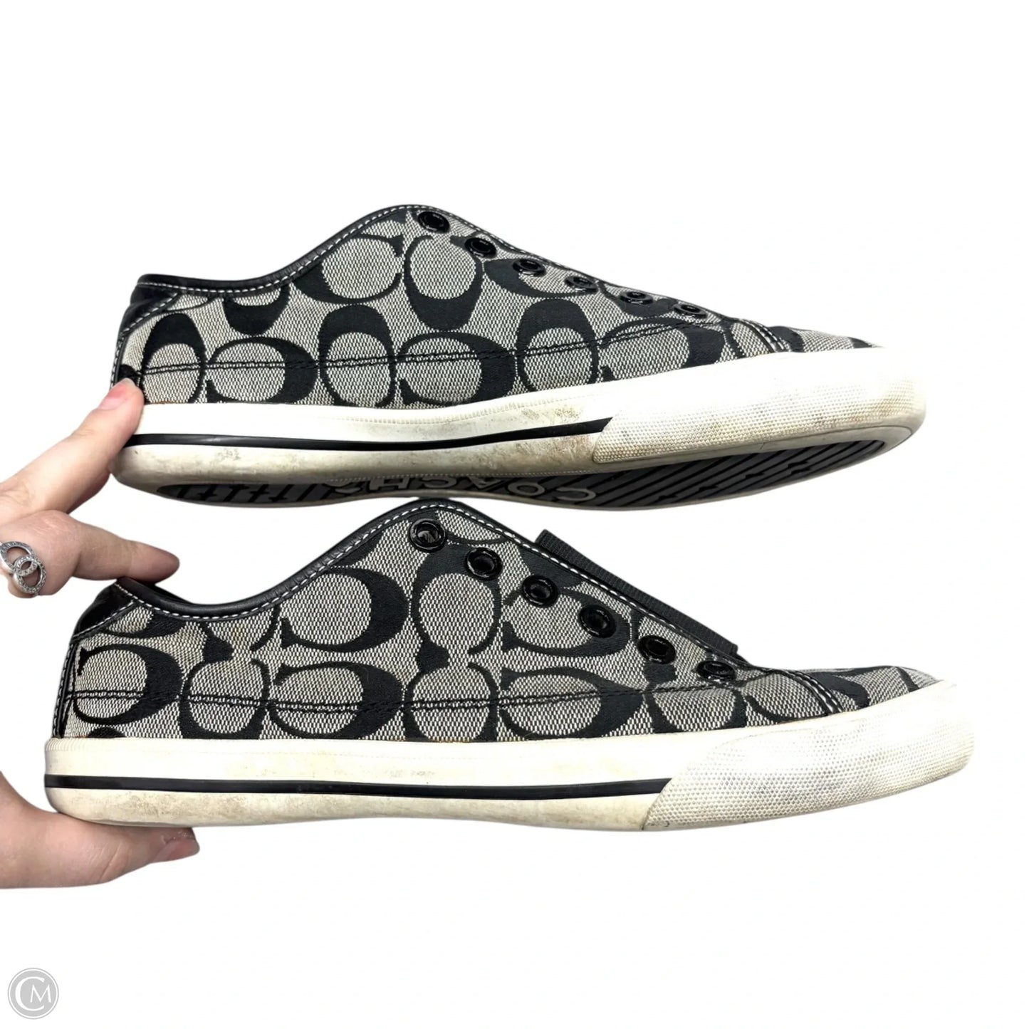 Shoes Designer By Coach In Black & Tan, Size: 6.5
