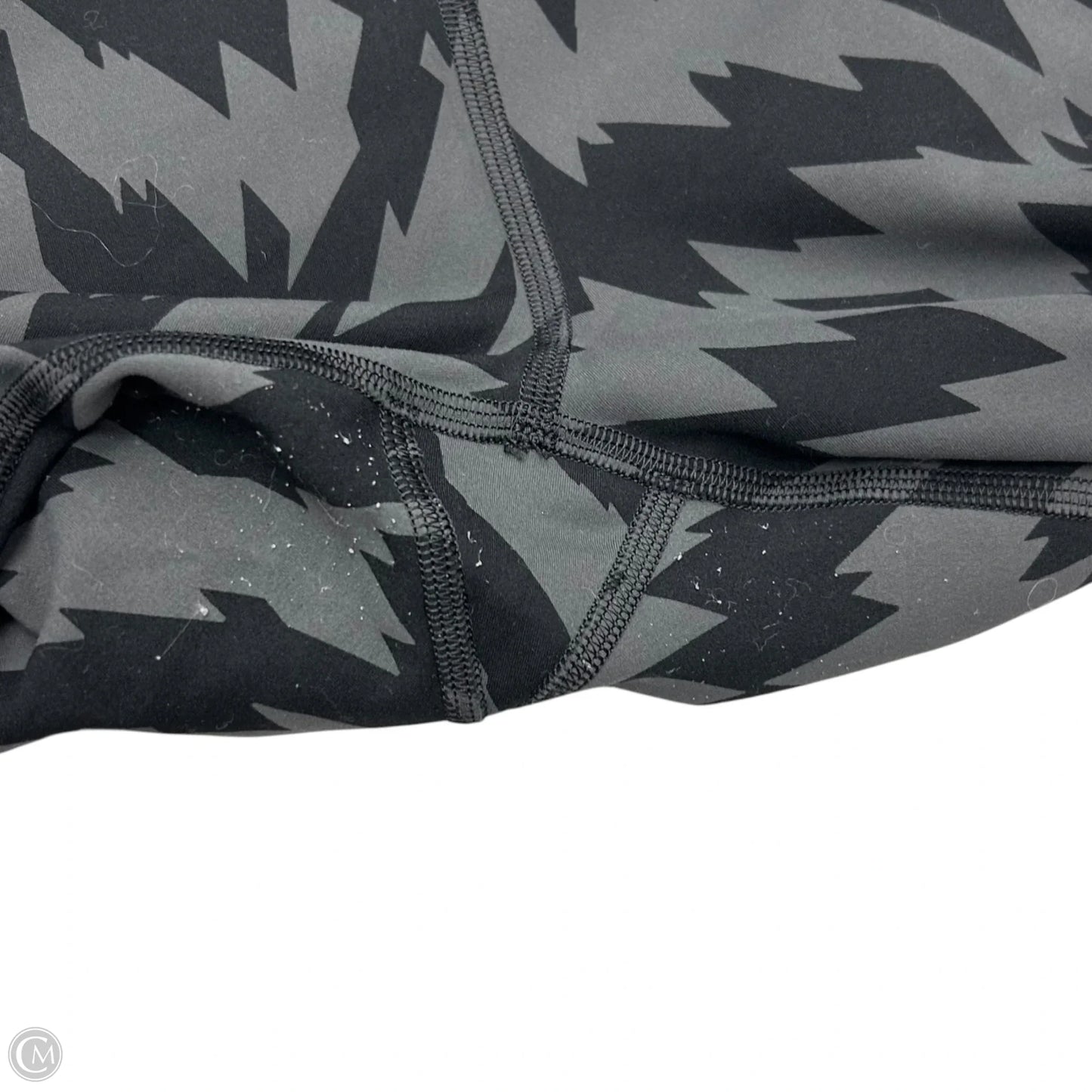 Athletic Leggings By Lululemon In Black & Grey, Size: M