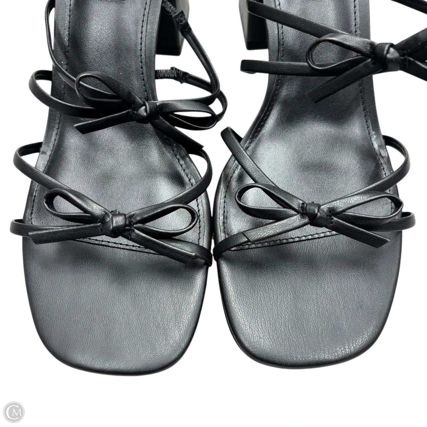 Sandals Heels Block By Steve Madden In Black, Size: 9