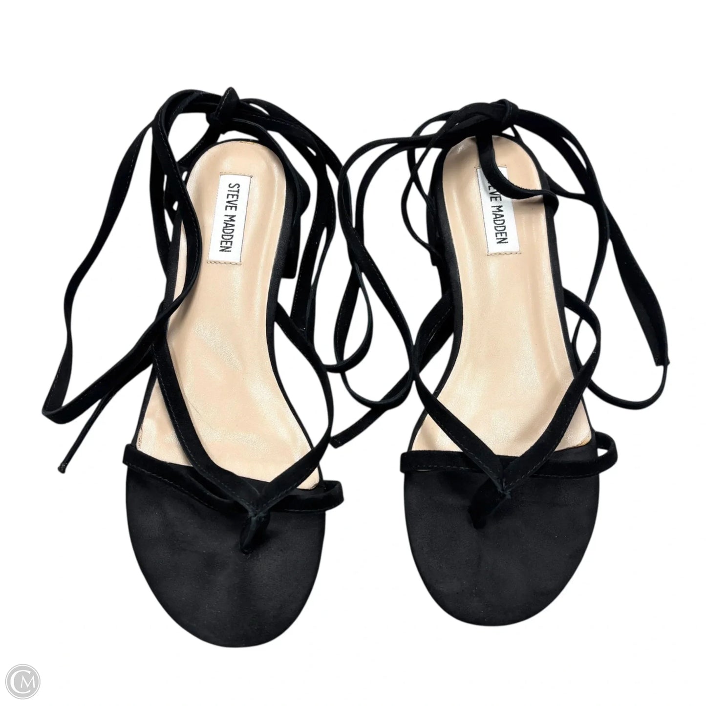 Sandals Heels Block By Steve Madden In Black, Size: 9