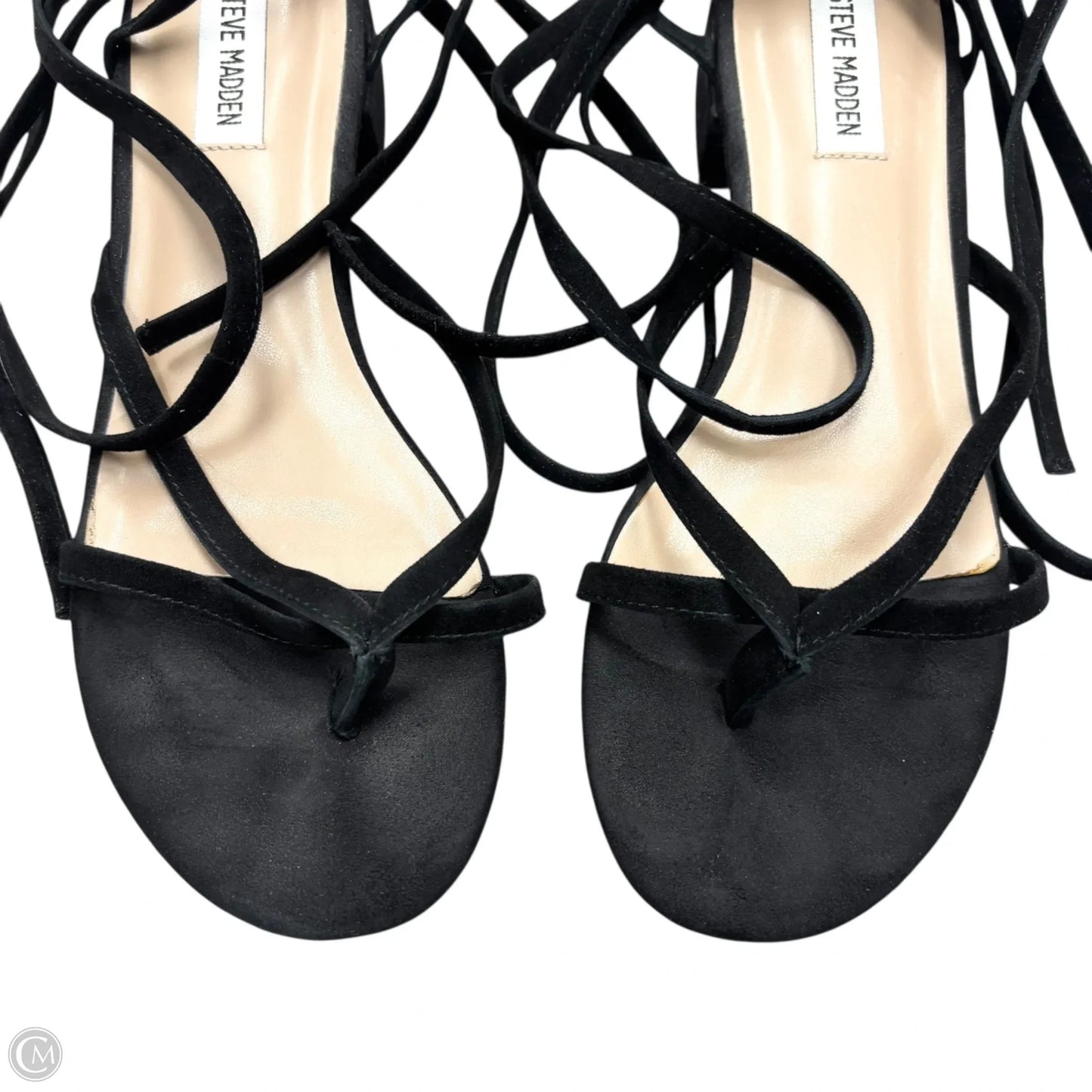 Sandals Heels Block By Steve Madden In Black, Size: 9