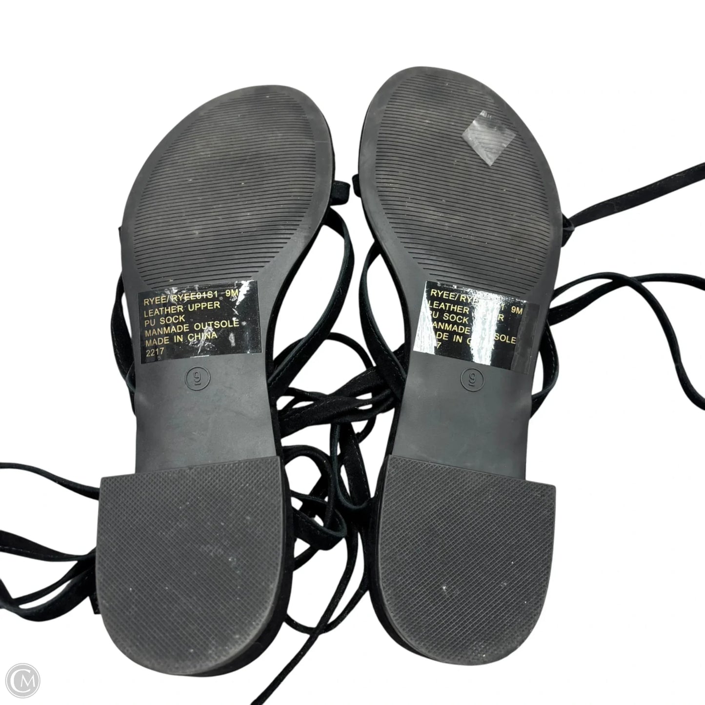 Sandals Heels Block By Steve Madden In Black, Size: 9