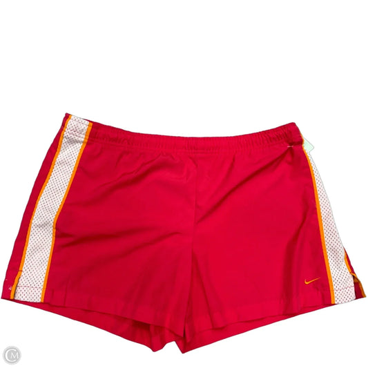 Athletic Shorts By Nike Apparel In Orange & Pink, Size: L
